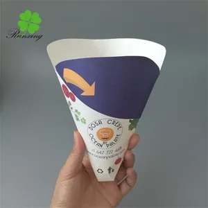 Good Quality Churros Packaging Boxes Take Out Waffle Packaging China Paper Popcorn Cone