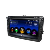 Vente en gros 2 Din 8 pouces Lecteur multimédia DVD de voiture GPS Navigation Autoradio pour Passat Polo Tiguan B6 /SEAT Leon 2 Altea Toledo Skoda
