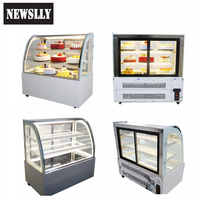 Vitrine réfrigérée professionnelle pour produits frais, vitrine à gâteaux, réfrigérateur à gâteaux, refroidisseur à desserts en verre