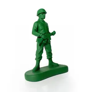 لعبة مصنع حسب الطلب مصمم أحادي اللون بلاستيكي حامل جندي تمثال