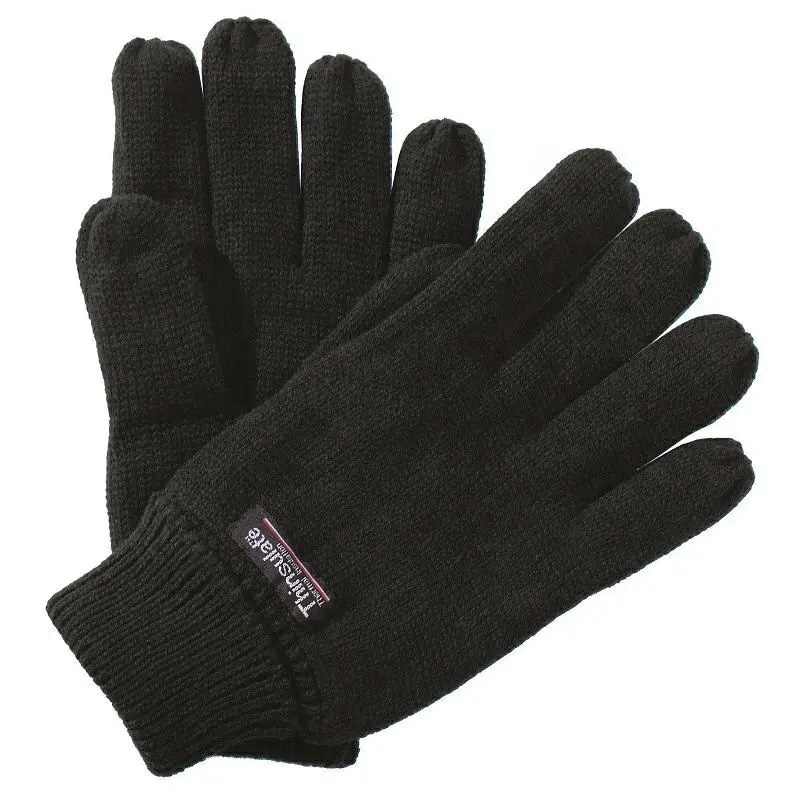 Sarung tangan rajut musim dingin pria, sarung tangan kustom akrilik dengan lapisan untuk musim dingin