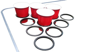 <span class=keywords><strong>Table</strong></span> de beer <span class=keywords><strong>pong</strong></span> de 8 pieds effaçable à sec de conception sans surface avec trous de tasse en option - Product Image 6