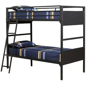 双层家庭床和卧室家具类型重型金属床架成人双层床