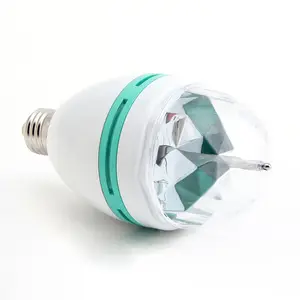 3W Full Color E27 LED lamp RGB Auto Rotating Stage light Holiday Bulb