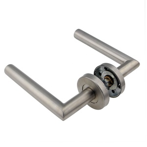 Tay Nắm Cửa trên Rose t Bar thanh lịch nội bộ đòn bẩy tay nắm cửa trong satin kết thúc - Product Image 1