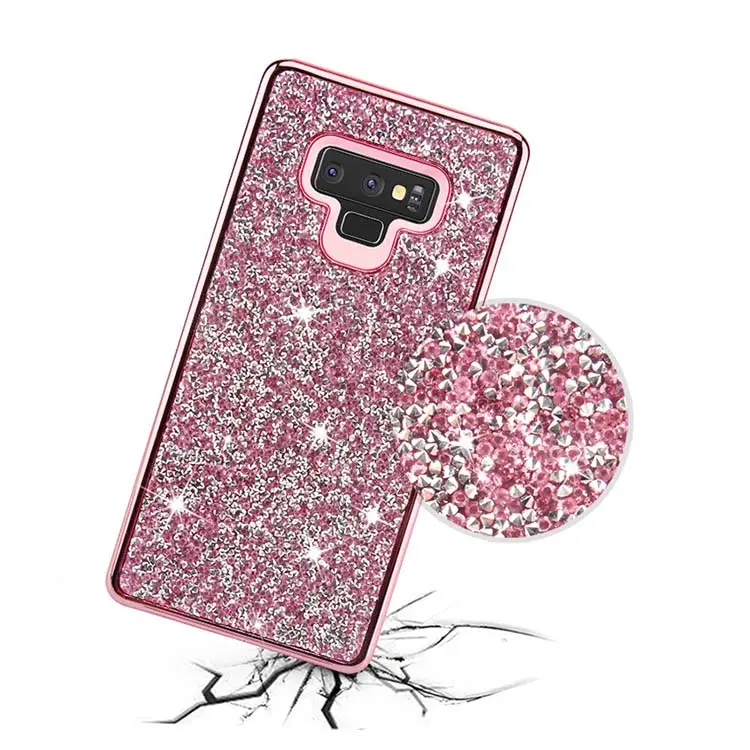 Noble – coque de téléphone hybride de luxe avec strass en diamant pour Samsung Note 9, étui étanche à paillettes