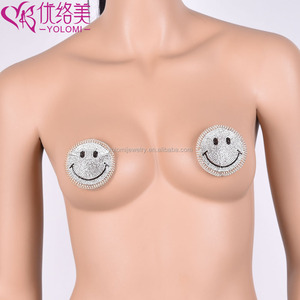 Caldo Sexy biondo Ultra-sottile comodo copricapezzolo Ultra-sottile morbido copri seno in stile sorridente in spugna - Product Image 1