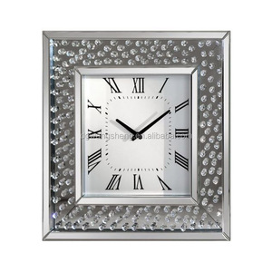 Stunning Cristallo di Diamante Smussato <span class=keywords><strong>Specchio</strong></span> Di Vetro Orologio <span class=keywords><strong>Da</strong></span> <span class=keywords><strong>Parete</strong></span> Quadrato - Product Image 2