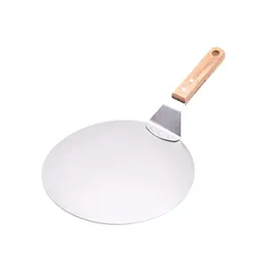 热卖新厨房烹饪/烘焙工具不锈钢圆形披萨蛋糕铲，带木头/塑料手柄