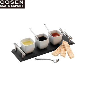 Bandeja de presentación de pizarra, juego de platos para servir, aperitivos, venta al por mayor de fábrica - Product Image 6