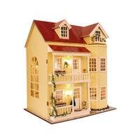 DIY — maison de poupée en bois avec lumière et musique, pour cadeau de noël, Europe, nouvelle collection