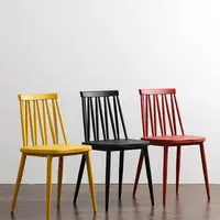 Obilier-sillas decorativas de plástico y metal para restaurante, muebles de comedor de comida rápida, venta al por mayor