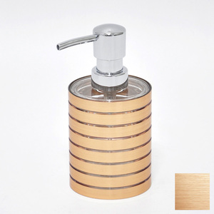 Ensemble d'accessoires de salle de bain de forme ronde en cuivre brun à rayures - Product Image 2