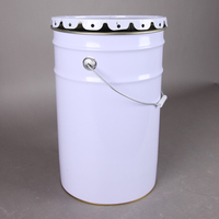 Bidon métallique de 25 litres à tête ouverte avec couvercle à oreilles pour peinture