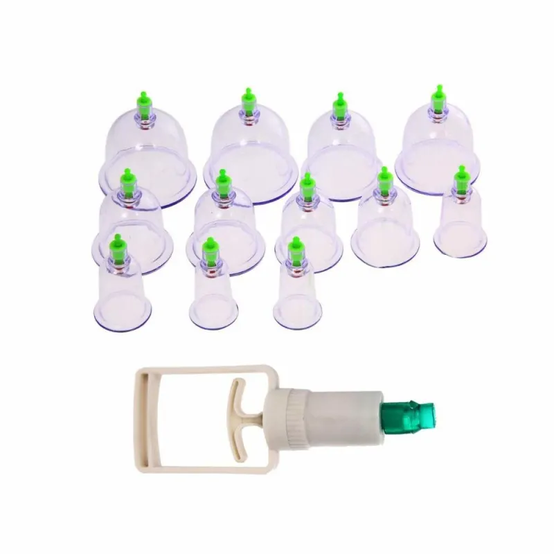 12 Stuks Chinese Traditionele Cupping Cups Facial En Body Cupping Hijama Kit Thuisgebruik