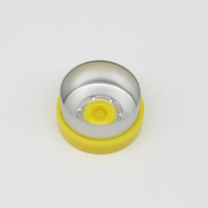 Tapa <span class=keywords><strong>abatible</strong></span> superior de crimpado, Vial de inyección suave, color amarillo, 13mm, precio de fábrica - Product Image 6