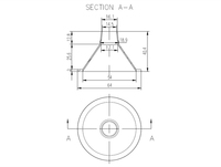 Embudo de polvo de plástico para laboratorio, tallo grande de 16,1mm, 54/64mm de ancho, uso doméstico