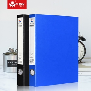 A4 1.5 Inci PVC Karton Klip Tunggal Panjang Bening Biru Hitam Buku Papan Keras Penutup Berkas Plastik Klasik dengan Saku Belakang - Product Image 2