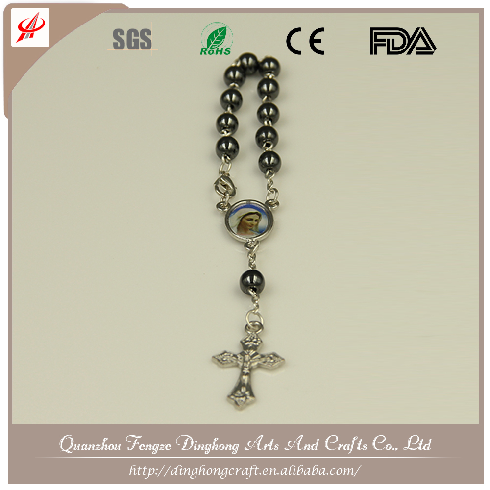 Pape Francis Rose Parfumé Perle Chapelet Muslem Religieux Rosaire De Cristal
