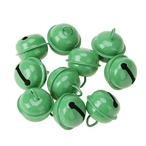 Beatuiful Green Christmas DIY Crafts 25mm Colorful Painted Jingle Bell Metal Round Mini Bells