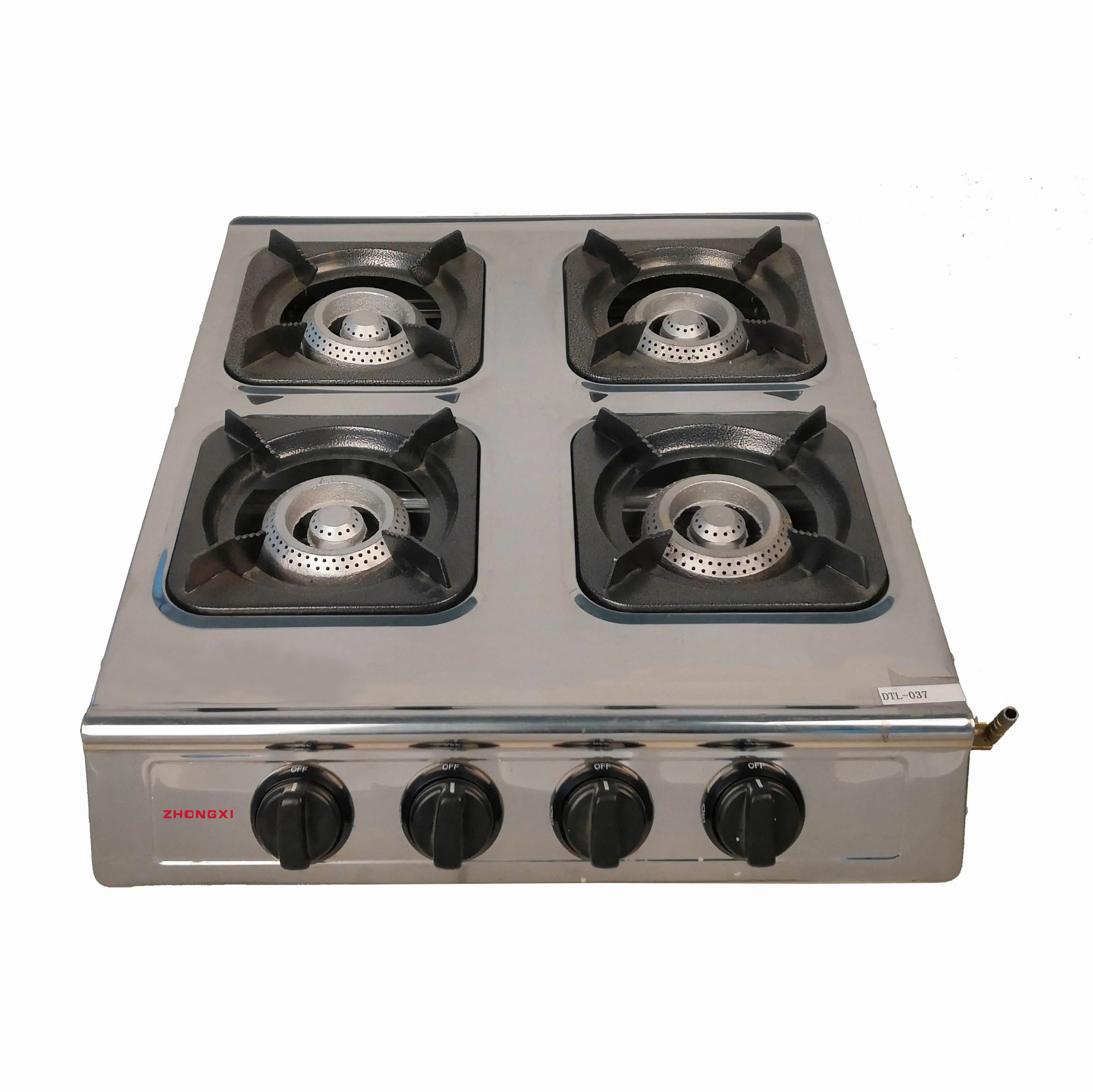 4 Butane for Restaurant Cooker Stainless Steel Table Top honeycomb Gas Stove LPG 4 Burner Gas Stove Home Cooking Appliance