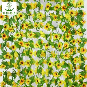 Herbst Dekoration Gelb Sunflower Silk Künstliche Blumen Bouquet Für Home Dekoration Büro Party Garten Decor