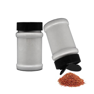 Nhà Máy Cổ Phiếu Bán Buôn 10Oz Vòng Rõ Ràng Gia Vị Bao Bì Nhựa Pet Container Hạt Tiêu Bột Và Muối Shaker Jar Lật Nắp - Product Image 2