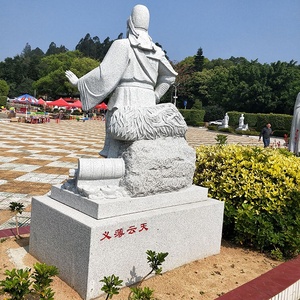 รูปปั้นกวนอู แกะสลักจากหิน สำหรับศาลเจ้ากวนตี้ รูปปั้นกวนกุง ป้องกันภูตผี ขับไล่ผีชั่วร้าย เสริมพลังเทพเจ้าแห่งความมั่งคั่ง - Product Image 6