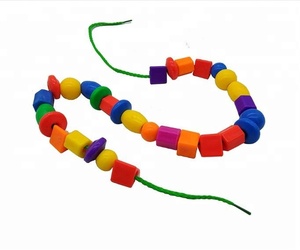 Cuentas de encaje en el mercado para niños pequeños y bebés, 4 cuerdas, cuentas de juguete de plástico DIY para <span class=keywords><strong>terapia</strong></span> laboral - Product Image 2