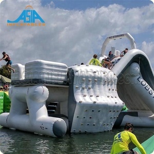 Lớn Aqua <span class=keywords><strong>Fun</strong></span> Park Vui Chơi <span class=keywords><strong>Inflatable</strong></span> Floating <span class=keywords><strong>Slide</strong></span>/<span class=keywords><strong>Inflatable</strong></span> Leo Nước Trượt Để Bán - Product Image 2