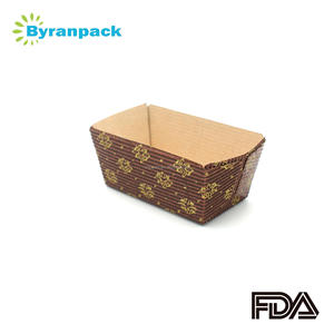 Hình Chữ Nhật Màu Nâu Gợn Sóng Tường Giấy Gợn Sóng Cupcake Liners Giấy Vuông Bánh Ly Giáng Sinh Cốc Giấy - Product Image 4