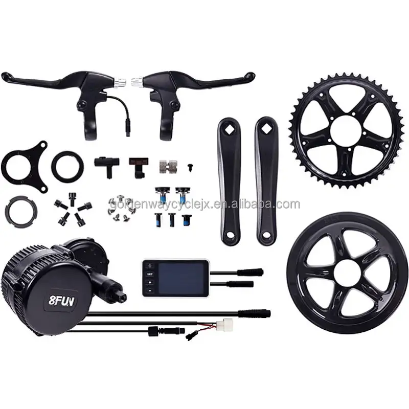 Bafang — kit de motorisation de vélo électrique 48v, 100 w, modèle BBSHD, moteur dans le pédalier, longueur 1000mm