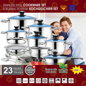 Amazon vendedor superior 2018 Acero inoxidable 23 unids juegos de utensilios de cocina olla - Product Image 1