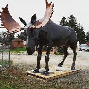 Large animal fiberglass <strong></strong> <strong>resin</strong> <strong>moose</strong> statue china factory outlet for for and garden zite support - Product Image 6