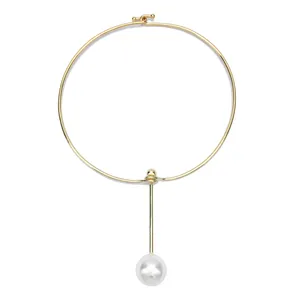 Collana Big Band Girocolli Monili Delle Donne di Modo D'imitazione Della Perla Del Pendente Della Collana Del Choker