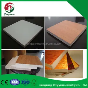 Famosa de China Fabricante Ácido-base resistente tipo de madera mdf