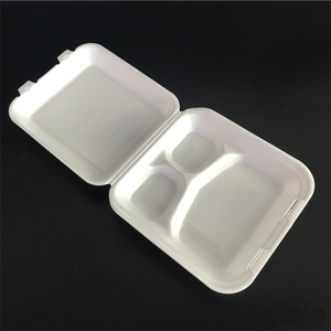 Eco-friendly take away disposable 3 compartment PS foam food containers