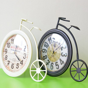 Vintage Iron Bicycle Art Deco Design <strong>Top</strong> <strong>Table</strong> <strong>Clock</strong> Needle Wall <strong>Clock</strong> for Household Use - Product Image 5