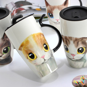 Taza <span class=keywords><strong>de</strong></span> Café <span class=keywords><strong>de</strong></span> Cerámica <span class=keywords><strong>de</strong></span> Porcelana Única con <span class=keywords><strong>Diseño</strong></span> <span class=keywords><strong>de</strong></span> Gato <span class=keywords><strong>de</strong></span> Dibujos Animados Creativo <span class=keywords><strong>de</strong></span> Gran Capacidad <span class=keywords><strong>de</strong></span> 500 ml <span class=keywords><strong>de</strong></span> Zogift con Cuchara en el Asa - Product Image 2