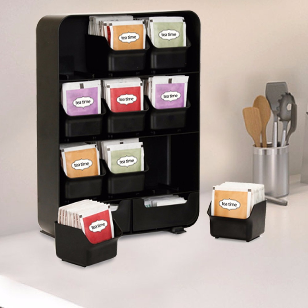 Theezakje Organizer met 3 verdeelde secties Koffiestation Organizer