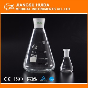 Venta caliente HDA 5009 boca 5-2000 ml <span class=keywords><strong>erlenmeyer</strong></span> de vidrio tierra estándar - Product Image 2
