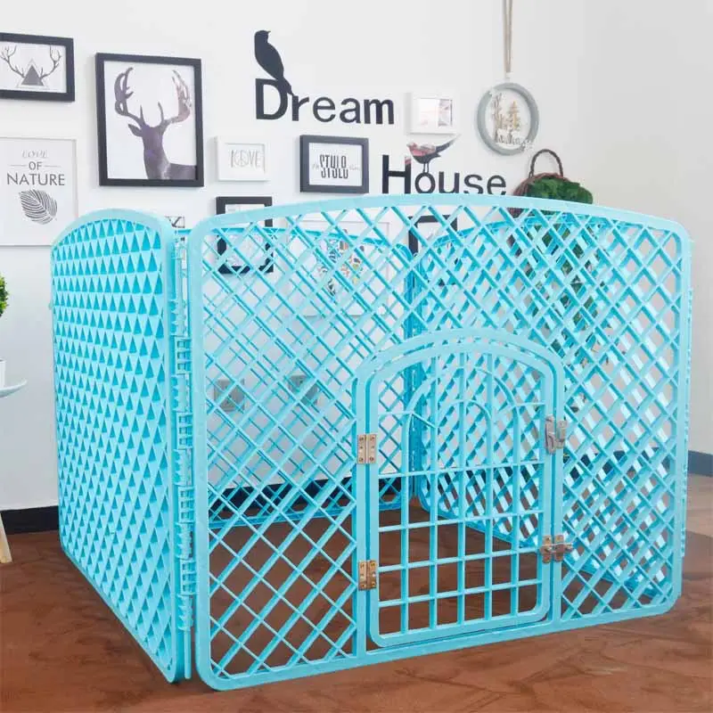 4 Panels Portable Pet Carrier Playpens Indoor Small Puppy Cage Fence Cat Dog Playpen for Dogs Pp Plastic Custom Outdoor DOT