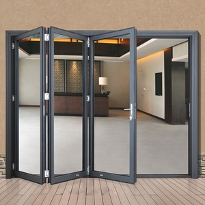 <span class=keywords><strong>Porte</strong></span> patio <span class=keywords><strong>pliante</strong></span> WANJIA haut de gamme en aluminium à rupture de pont thermique, double vitrage, pour extérieur - Product Image 3