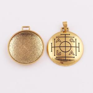 P311 Huilin Jewelry - Amuleto Medieval de Oro Antiguo Chapado en Oro, Colgante de Éxito AGLA para Collar o Pulsera - Product Image 2