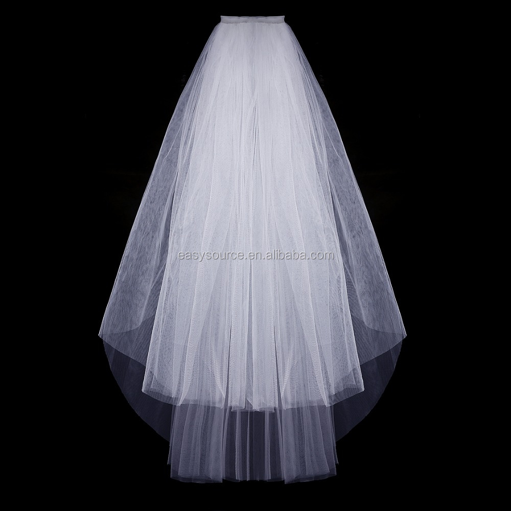 2T свадебная фата короткие свадебные пальца свадебная фата цвета слоновой кости свадебная фата