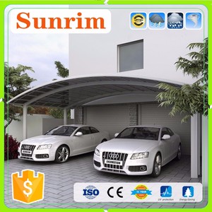 Doble galvanizado <span class=keywords><strong>cochera</strong></span> Garaje para 2 car <span class=keywords><strong>parking</strong></span> morden Alta Calidad al aire libre - Product Image 4