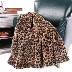 Couverture classique King Size, imprimé léopard guépard, couverture en fausse fourrure de vison, couverture en peluche - Product Image 1
