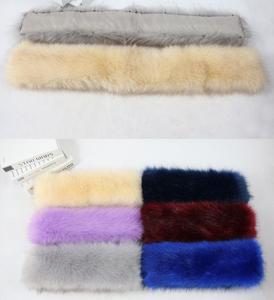 2025 personnalisé hommes femmes hiver chaud Faux <span class=keywords><strong>renard</strong></span> fourrure de raton laveur col étole longue écharpe châle - Product Image 4
