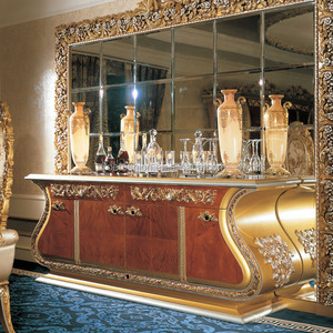 Fabrication de table de luxe, meuble doré avec miroir, Style français, OE-FASHION - Product Image 2
