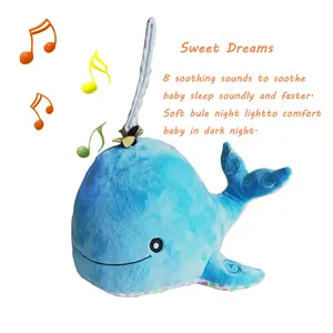 Relax Timer Bambino Succhietto Musicale Balena Peluche, 8 Rumore Bianco Dormire Suono Balena Giocattolo